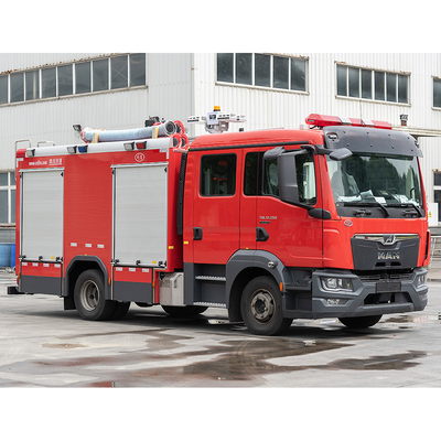 Red Color MAN Small Foam Fire Truck China Manufacturer