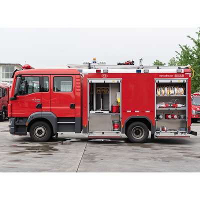 Red Color MAN Small Foam Fire Truck China Manufacturer