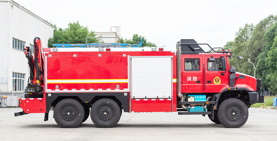 FAW All Terrain Rescue Special Fire Truck With Winch &amp; Crane &amp; Generator