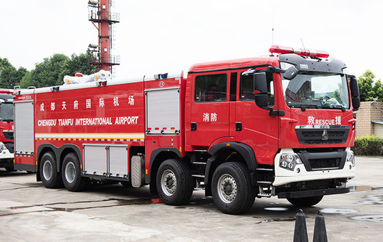 HOWO 18T Industrial CAFS Fire Fighting Truck with Double Row Cabin