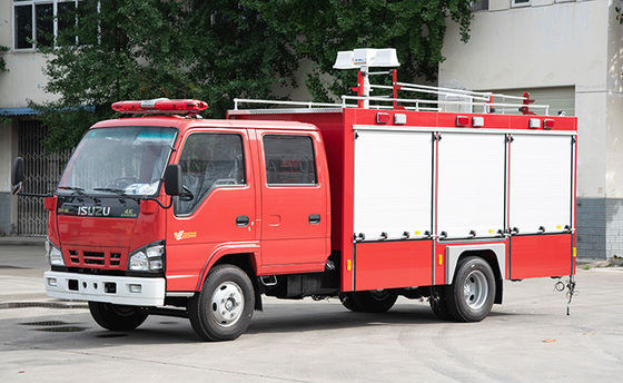 ISUZU Small Rescue Fire Truck with Telescopic Light and Rescue Tools