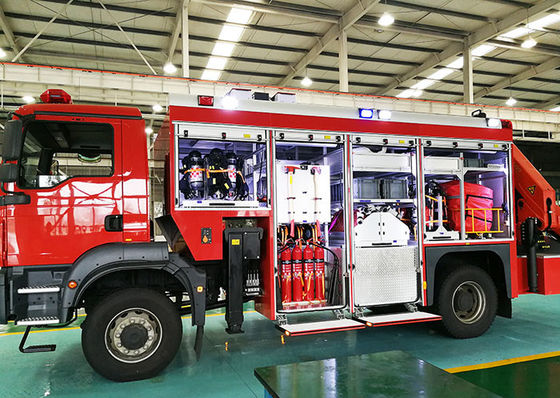 Germany MAN Rescue Special Fire Truck with Winch &amp; Crane &amp; Generator
