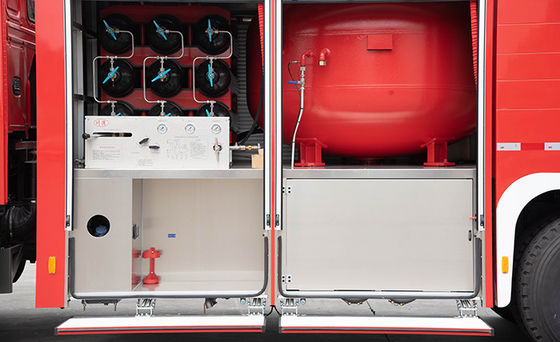 Sinotruk HOWO Water / Foam / Powder Special Fire Truck with Double Row Cabin