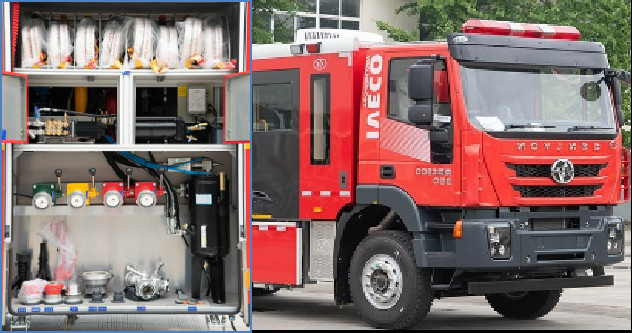HOWO 8000L Water Tanker Fire Truck Big Capacity With Double Row Cabin