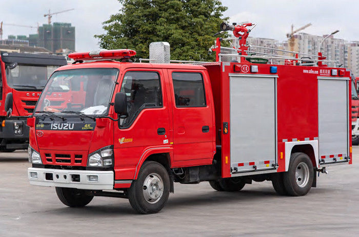 500 Gallons ISUZU Fire Engine Small Fire Truck with Double Row Cabin